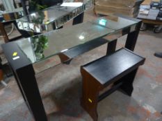 Mirrored Dressing Table with Stool 1.5m long 40cm