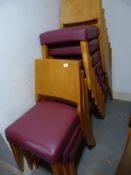 *Eleven Wooden Chairs with Purple Seats