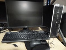 *HP Tower with Dell Monitor, Keyboard & Mouse