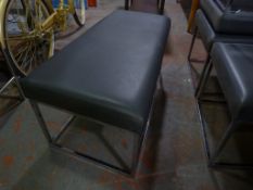 *Wedge Shaped Bench with Chrome Frame 96cm long x