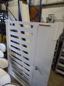 * white wooden king size bed frame. 2 ends, 2 sides and central support beam. (no slats)