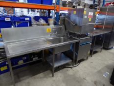 * Meiko Ecostar 545D pass through dishwasher with feed tables and potwash sink. 3 phase. Left hand