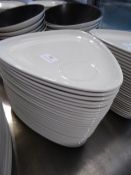 * triangle coffee and cake/snack plates 25cm x 22cm - approx 25