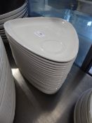 * triangle coffee and cake/snack plates 25cm x 22cm - approx 25