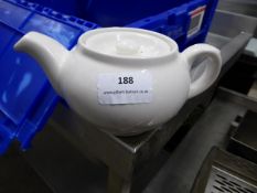 * white tea pots x approx 20