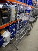 * 10 shelf double sided adjustable shoe display rack 1100w x 600d x 1600h