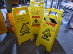 * selection of caution signs