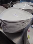 * triangle coffee and cake/snack plates 25cm x 22cm - approx 25