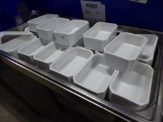 * white condement holders x approx 30