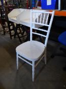 * vintange wooden frame chair painted white