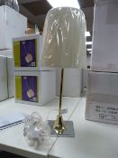 *Washington 1LT Gold Plated Table Lamp with White Shade