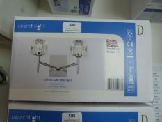 *LED Ice Cube Wall Light in Chrome Finish with Clear Glass Shades