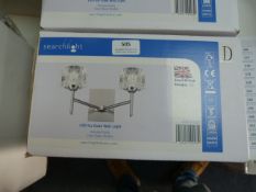 *LED Ice Cube Wall Light in Chrome Finish with Clear Glass Shades