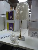 *Washington 1LT Gold Plated Table Lamp with White Shade