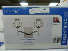 *LED Ice Wall Light in Chrome Finish with Clear Glass Shades