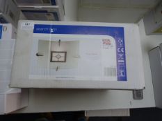 *Flush Antique Brass Finish Tiffany Style Glass Ceiling Light