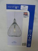 *One Light Wire Pendent Lamp in Chrome Finish
