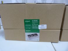 *Pair of Project Grid 3 Silver GU10 Spotlights