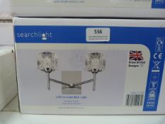 *LED Ice Wall Light in Chrome Finish with Clear Glass Shades