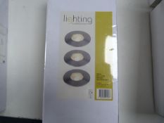 *3pk LED Satin Silver Spotlights