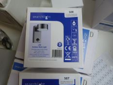 *Motion Sensor LED Outdoor Wall Light in Stainless Steel Finish with Clear Glass Lens