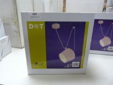 *Pink Pendant Lamp with Dual Hanging Bracket Supports