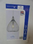 *One Light Wire Pendent Lamp in Chrome Finish