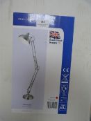 *Floor Lamp in Satin Silver & White Finish