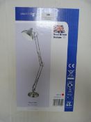 *Floor Lamp in Satin Silver & White Finish