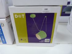 *Green Pendant Light with Dual Bracket Supports