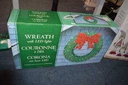 *Christmas Wreath with LED Lights