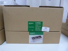 *Pair of Project Grid 3 Silver GU10 Spotlights