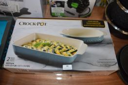 *Crockpot 2pc Ceramic Oven Dish Set
