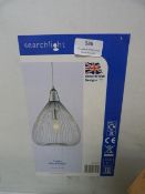 *One Light Wire Pendent Lamp in Chrome Finish