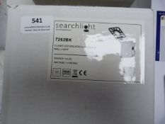 *1 Light Square Head Black Wall Light