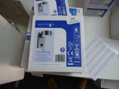 *Motion Sensor LED Outdoor Wall Light in Stainless Steel Finish with Clear Glass Lens