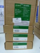 *4x Project Round Receded 8w Panel Light in White