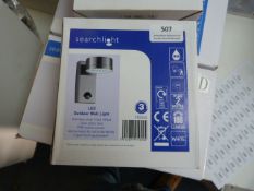 *Motion Sensor LED Outdoor Wall Light in Stainless Steel Finish with Clear Glass Lens