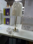 *Washington 1LT Gold Plated Table Lamp with White Shade