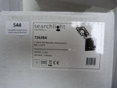 *1 Light Square Head Black Wall Light