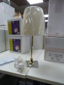 *Washington 1LT Gold Plated Table Lamp with White Shade