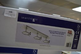 *Saturn 3 Light Chrome Square Spotlight with Glass