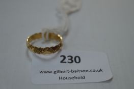9k Gold Ring Size: M ~1.8g with Heart Motifs