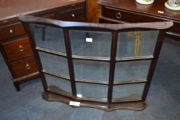 Stag Style Dark Wood Mirror with Beveled Panels