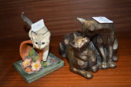 Two Cat Ornaments