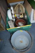 Vintage Kitchenware, Enamel Jam Pan, etc.