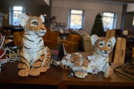 Two Country Artists Tiger Cub Figures