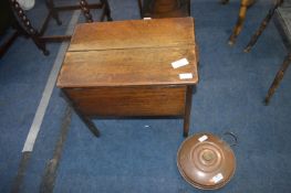 1930's Mahogany Sewing Cabinet and Copper Hot Wate