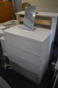 White Four Drawer Chest plus Mirror