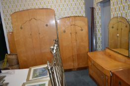 1930's Bedroom Suite Comprising Small Double Wardr